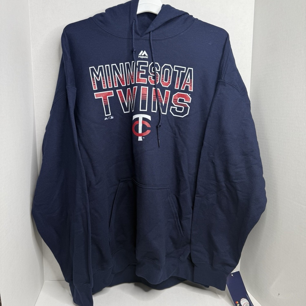 Minnesota Twins Majestic Hoodie Navy XL New MLB Pullover Sweatshirt